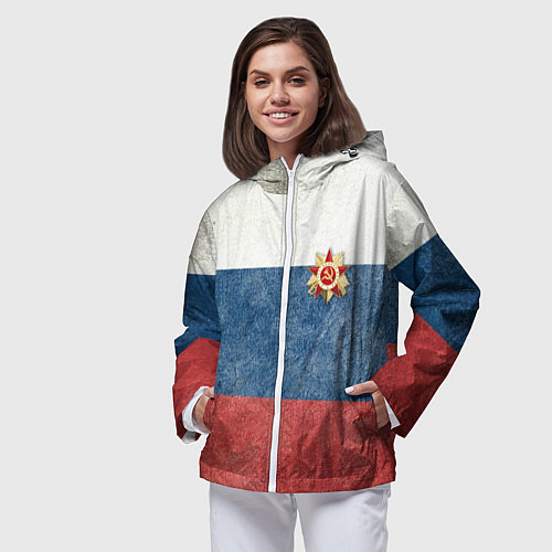 Женская ветровка Отечество! / 3D-Белый – фото 3