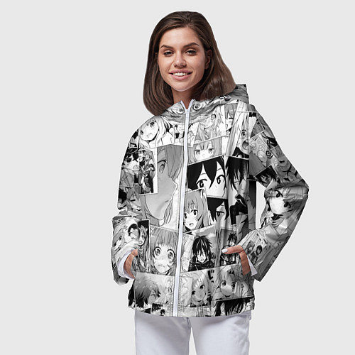 Женская ветровка Восхождение героя щита паттерн / 3D-Белый – фото 3