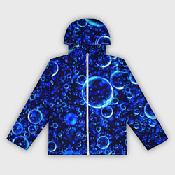 Ветровка с капюшоном женская Пузыри воздуха в воде Pattern, цвет: 3D-белый