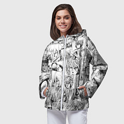 Ветровка с капюшоном женская Сага о Винланде pattern, цвет: 3D-белый — фото 2