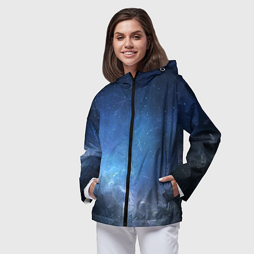 Женская ветровка Манящий космос / 3D-Черный – фото 3