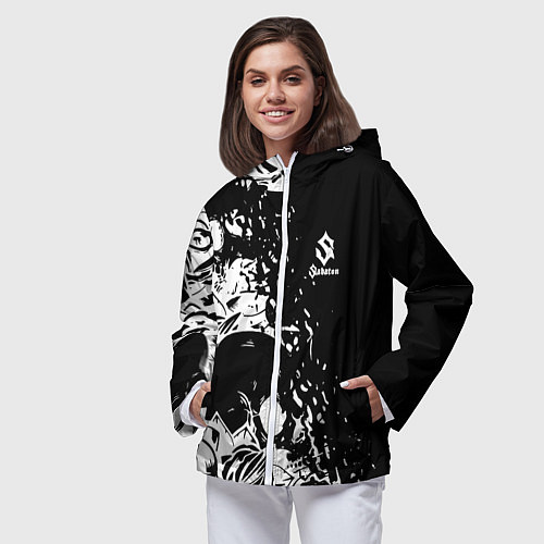 Женская ветровка Sabaton - сабатон черепа / 3D-Белый – фото 3