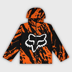 Ветровка с капюшоном женская FOX MOTOCROSS ORANGE, цвет: 3D-черный