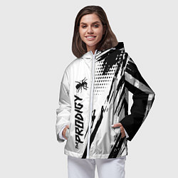 Ветровка с капюшоном женская The prodigy - логотип, цвет: 3D-белый — фото 2