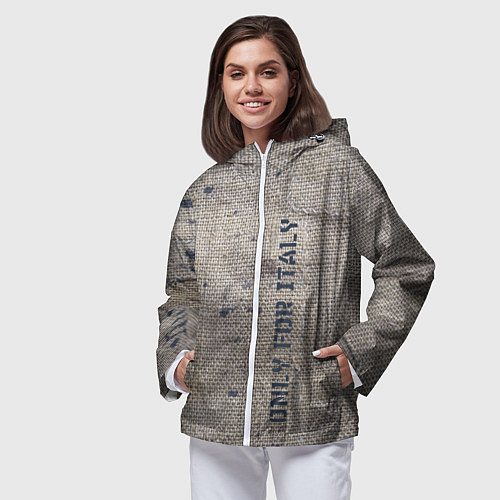 Женская ветровка Only for Italy Мешковина Авангард Hype / 3D-Белый – фото 3