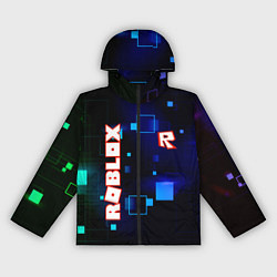 Ветровка с капюшоном женская ROBLOX неоновые кубики, цвет: 3D-черный