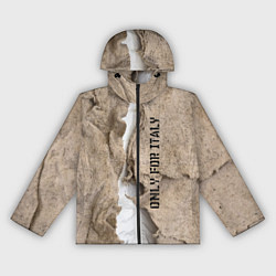 Ветровка с капюшоном женская Только для Италии Мешковина Рваньё Only for Italy, цвет: 3D-черный