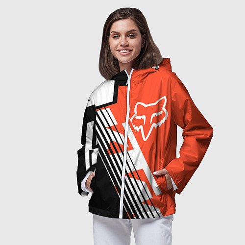 Женская ветровка FOX X KTM Сollaboration / 3D-Белый – фото 3