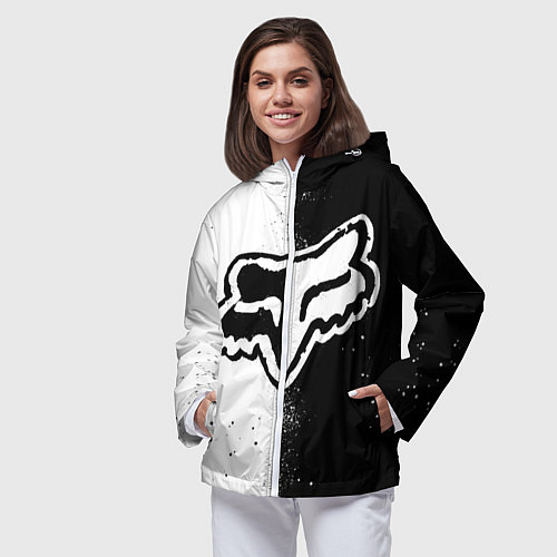Женская ветровка FOX MOTOCROSS - ФОКС МОТОКРОСС / 3D-Белый – фото 3