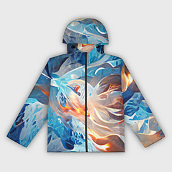 Ветровка с капюшоном женская Ice & flame, цвет: 3D-черный