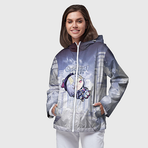 Женская ветровка Genshin Impact - Qiqi / 3D-Белый – фото 3
