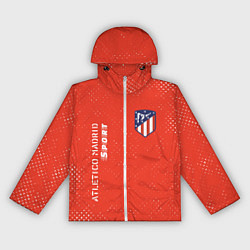 Ветровка с капюшоном женская АТЛЕТИКО Atletico Madrid Sport Гранж, цвет: 3D-белый