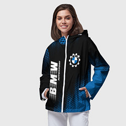 Ветровка с капюшоном женская BMW BMW Autosport Абстракция, цвет: 3D-белый — фото 2