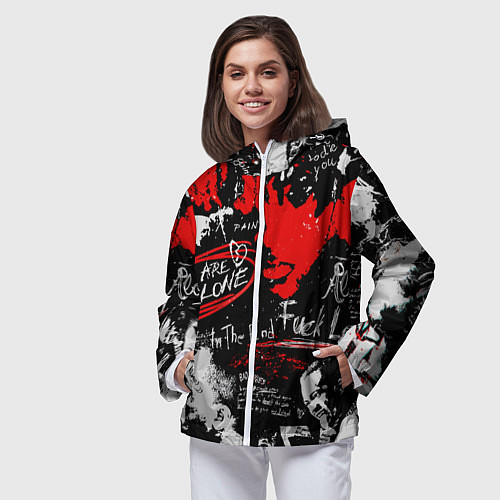 Женская ветровка XXXTENTACION YOU ARE NOT ALONE / 3D-Белый – фото 3