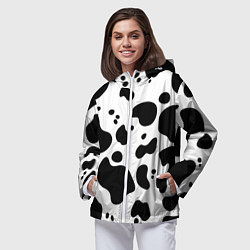 Ветровка с капюшоном женская Пятна Далматина, цвет: 3D-белый — фото 2