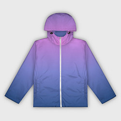 Ветровка с капюшоном женская PINK-BLUE GRADIENT ГРАДИЕНТ, цвет: 3D-белый