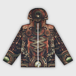 Ветровка с капюшоном женская Mechanical device in Steampunk Retro style, цвет: 3D-белый