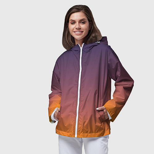 Женская ветровка Sunset Gradient / 3D-Белый – фото 3