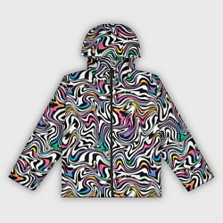 Ветровка с капюшоном женская Цветная оптическая иллюзия, цвет: 3D-черный
