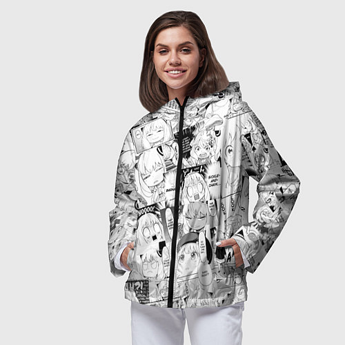 Женская ветровка Spy Family Heh Семья Шпиона Анечка Фоджер / 3D-Черный – фото 3