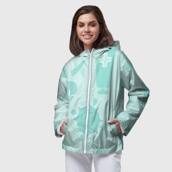 Ветровка с капюшоном женская Медицинские профессии, цвет: 3D-белый — фото 2
