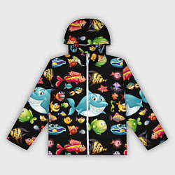 Женская ветровка Прикольная акула и другие жители океана