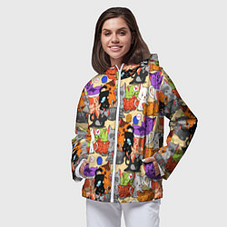 Ветровка с капюшоном женская Котики-такие котики, цвет: 3D-белый — фото 2