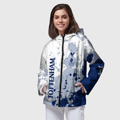 Женская ветровка Tottenham hotspur Брызги красок / 3D-Черный – фото 3