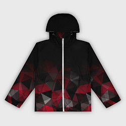 Женская ветровка Черно-красный геометрический