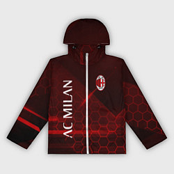 Ветровка с капюшоном женская Ac milan Соты, цвет: 3D-белый