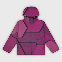 Ветровка с капюшоном женская Геометрические фигуры в движении, цвет: 3D-черный