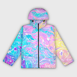 Ветровка с капюшоном женская Liquid holographic waves, цвет: 3D-черный