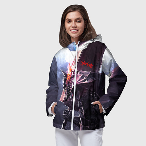 Женская ветровка Берсерк С Мечечём На Плече / 3D-Белый – фото 3