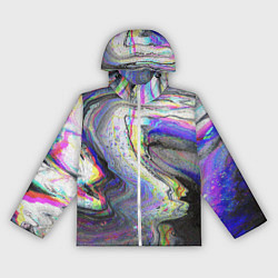 Ветровка с капюшоном женская Ликвид, цвет: 3D-белый