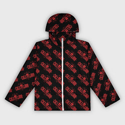 Ветровка с капюшоном женская Cult of the lamb pattern, цвет: 3D-белый