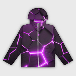 Женская ветровка Фиолетовые неоновые геометрические плиты