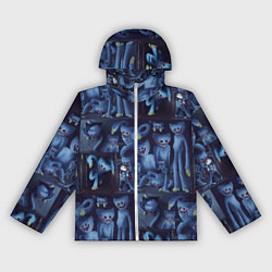 Ветровка с капюшоном женская Хагги Вагги паттерн, цвет: 3D-белый