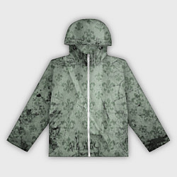 Ветровка с капюшоном женская Старая затёртая мешковина с принтом, цвет: 3D-белый