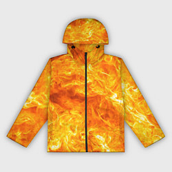 Ветровка с капюшоном женская Бушующий огонь, цвет: 3D-черный