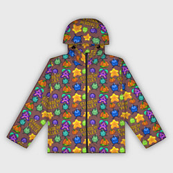 Ветровка с капюшоном женская Stardew Valley pattern brown, цвет: 3D-черный