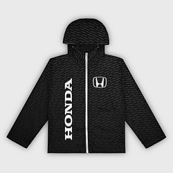 Ветровка с капюшоном женская Honda карбон, цвет: 3D-белый