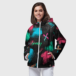 Ветровка с капюшоном женская ANARCHY CS GO, цвет: 3D-белый — фото 2