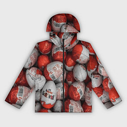 Ветровка с капюшоном женская Фон из киндер сюрприз, цвет: 3D-черный