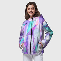 Ветровка с капюшоном женская Необычные конфеты, цвет: 3D-черный — фото 2