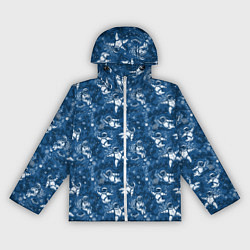 Ветровка с капюшоном женская Космонавт с котом, цвет: 3D-белый