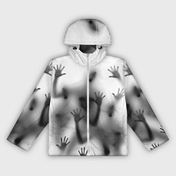 Ветровка с капюшоном женская Bodies inside behind a white wall, цвет: 3D-белый