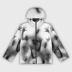 Ветровка с капюшоном женская Bodies inside behind a white wall, цвет: 3D-черный