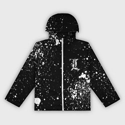 Ветровка с капюшоном женская Тетрадь смерти брызги, цвет: 3D-белый