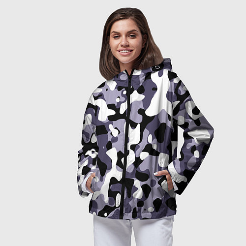 Женская ветровка Камуфляж Common City / 3D-Черный – фото 3