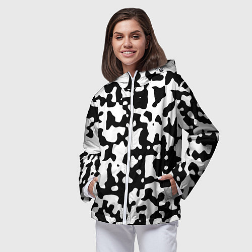 Женская ветровка Камуфляж Cowskin средний / 3D-Белый – фото 3